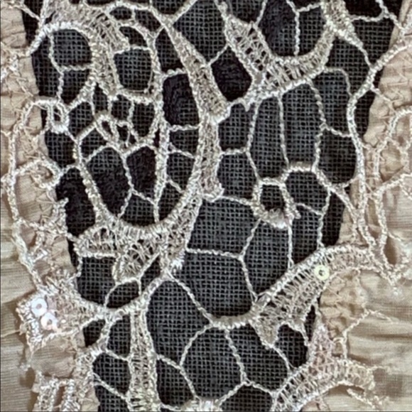 🔮EPIC & RARE🔮Free People Chic 80’s 90’s Rocker Vibe Sequin Lace Bodycon Dress - Picture 3 of 16